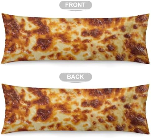 MEIKKO Baked Cheese Crust Body Pillow Cover with Zipper 20x54