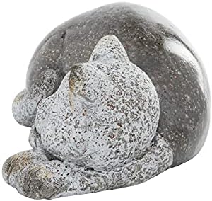 Deco 79 Polystone Cat Garden Sculpture 15 x 9 x 7 Gray