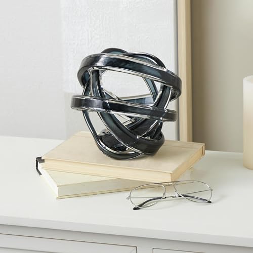 Deco 79 Dark Blue Glass Knot Sculpture