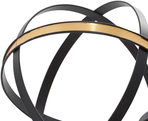 Deco 79 Black Gold Metal Sculpture Set of 3