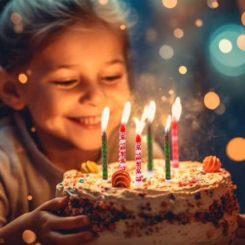 12pcs Pixel Birthday Candles for Party Decor