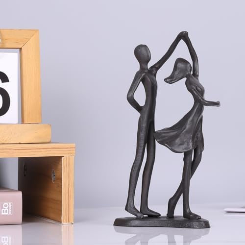 QIANLING Cast Iron Dancing Couple Sculpture