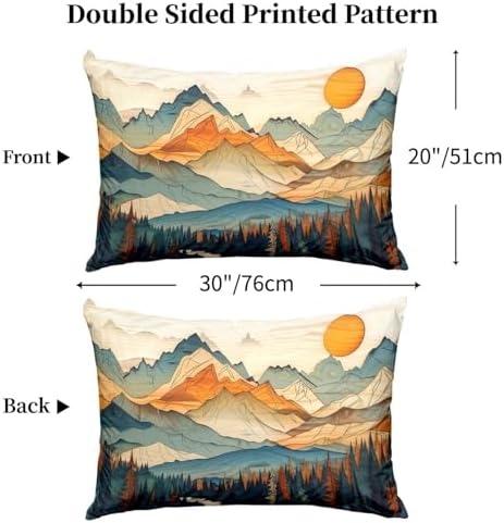 Forest Landscape Pillow Protectors Set of 2 with Zipper