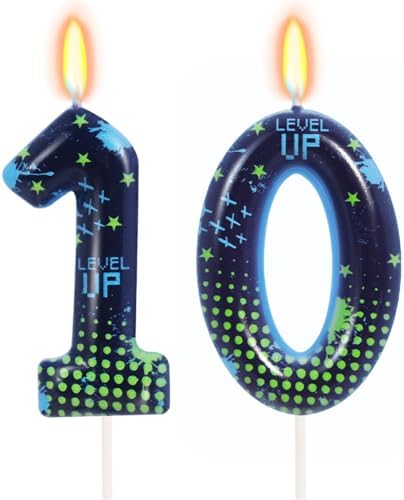 OGnomiFX STG 10th Birthday Candle for Boys 1