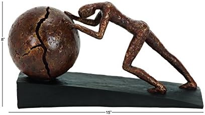 Deco 79 Polystone Sculpture Home Decor Statue with Ball