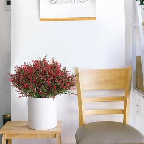 JIFTOK Artificial Lavender Flowers 24Pcs Red