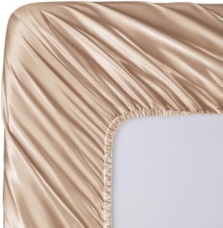 SiinvdaBZX 3-Piece Satin Fitted Sheet Set