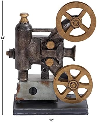 Deco 79 11x5x15 Black Metal Film Camera Sculpture Statue