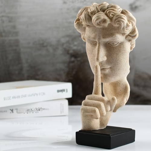 KalyZrts Sandstone Resin Thinker Style Abstract Sculpture