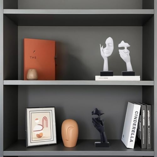 CECKQUE Thinker Statue Modern Abstract Art Decor White