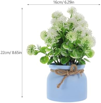 Amosfun Artificial Dandelion Flowers Faux Potted Plants