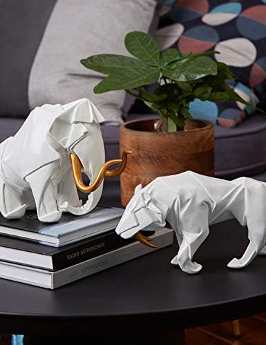 HAUCOZE Dinosaur Mammoth Statue White 83inch Decor