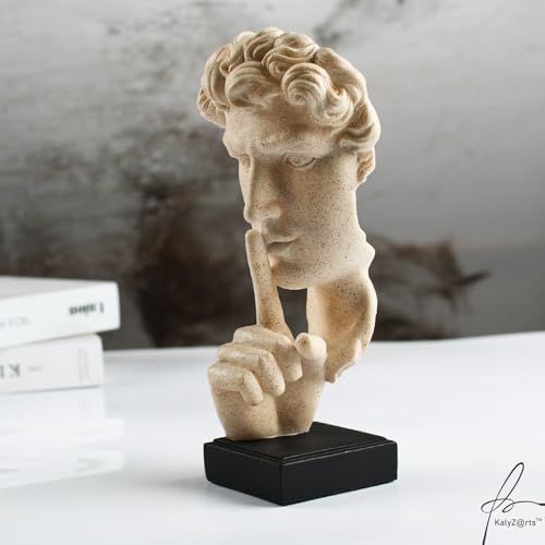 KalyZrts Sandstone Resin Thinker Style Abstract Sculpture