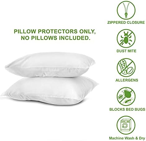 Hudson Comfort 30x30 Pillow Protector 2 Pack