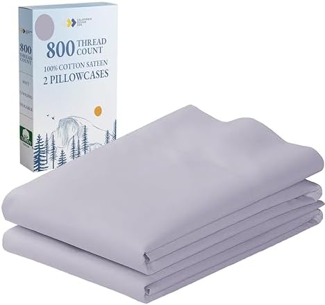 California Design Den 100 Cotton King Pillowcase Set of 2 Lavender
