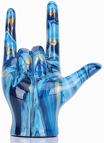 I Love You Gesture Statue - Green Home Decor Sculpture