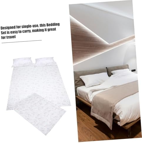 SEWOART Disposable Travel Bedding Set with Pillow Protector 1
