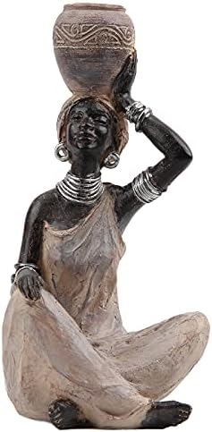 Leekung African Lady Statue Home Decor