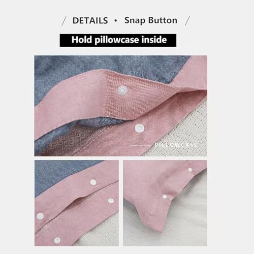 LEISUREWEEK Premium Cotton Pillowcase Set of 2 - Navy Pink