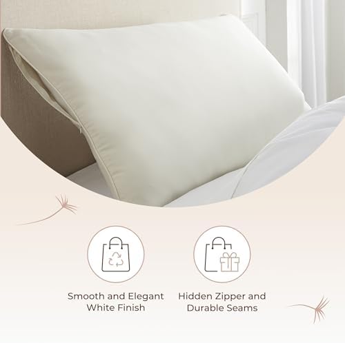 Whisper Organics Organic Cotton Pillow Protector - 2 Pack Queen Size
