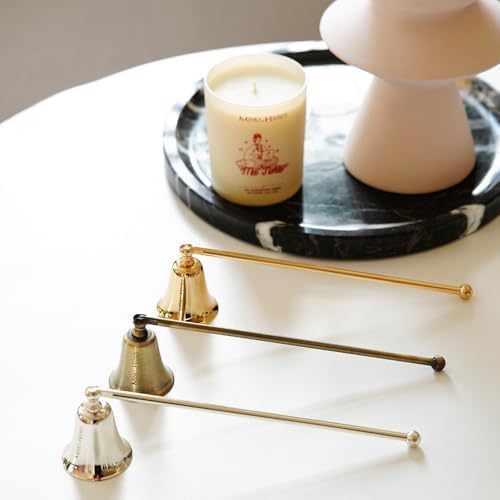 MINKY HANDY Brass Candle Snuffer - Elegant Silver Finish
