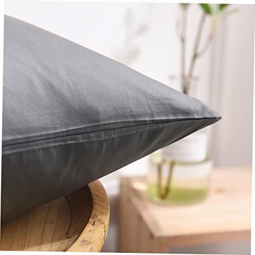 1 Pair Pure Cotton Pillowcase Dark Grey Simple Style