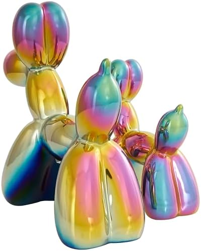 Deco 79 Ceramic Dog Balloon Sculpture Set of 2