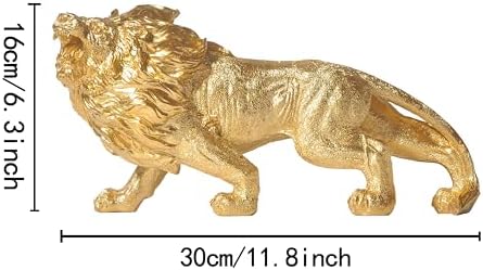 MICDESBA 118 Inch Modern Gold Lion Statue Home Decor
