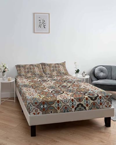 King Fitted Sheet Deep Pocket Bed Sheet Set with Elastic