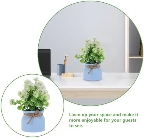 Amosfun Artificial Dandelion Flowers Faux Potted Plants