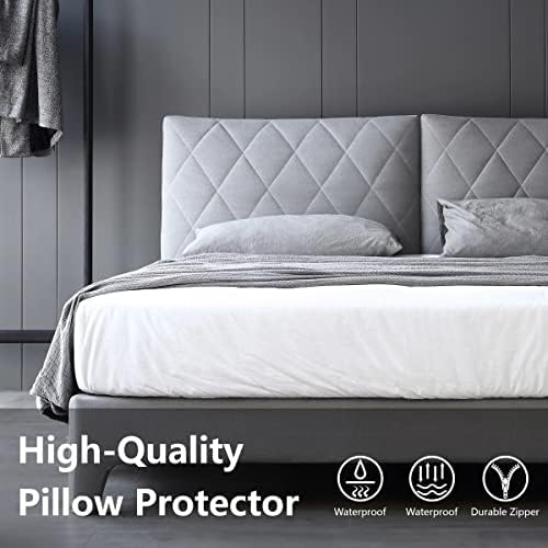 Ruili 2 Pack Queen Size Zippered Pillow Protector
