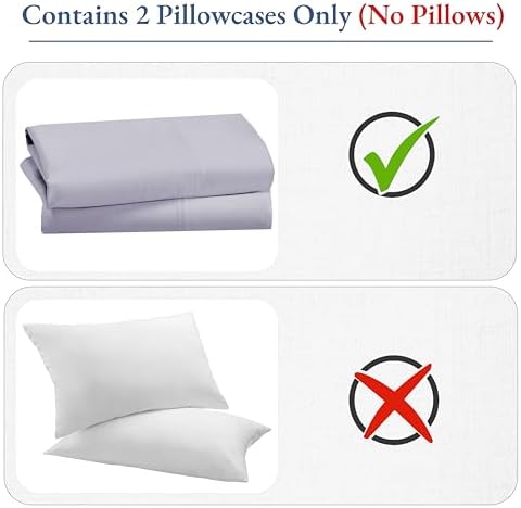 California Design Den 100 Cotton King Pillowcase Set of 2 Lavender