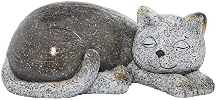 Deco 79 Polystone Cat Garden Sculpture 15 x 9 x 7 Gray