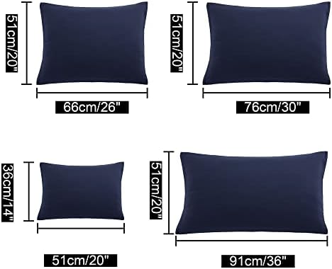 Uxcell Zipper Pillow Cases Soft 1800 Series Microfiber Navy