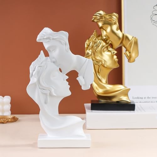 JXCBXJ Large Couples Kiss Sculpture Abstract Art