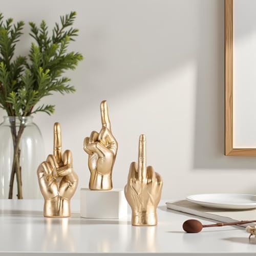 Classic Gold Gesture Sculpture for Home Decor