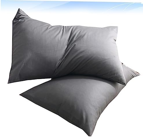 Amosfun 2-Pack Dark Grey Solid Cotton Pillow Covers