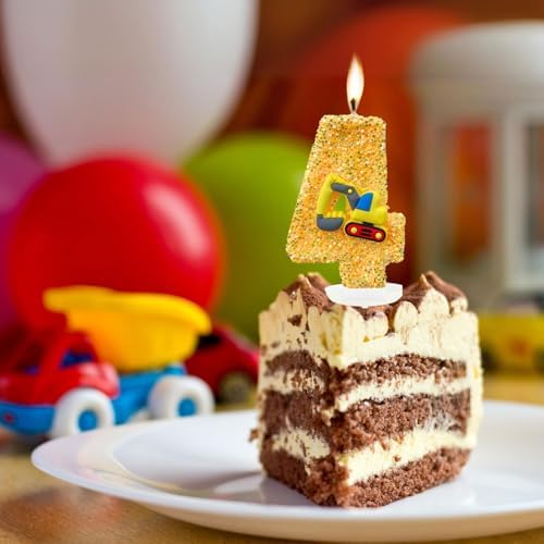 CasaPopz Construction Birthday Candle Number 2