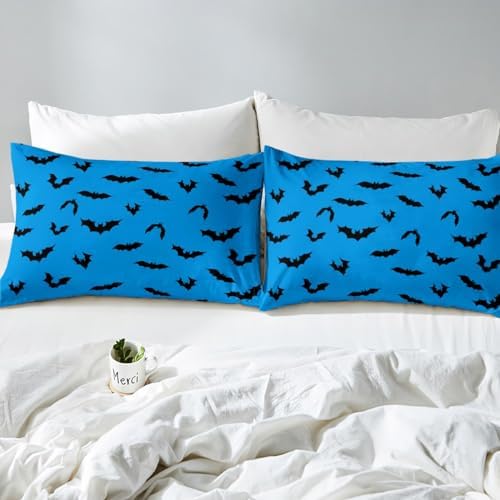 Happy Halloween Bats Fitted Sheet Twin Size