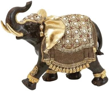 Deco 79 Polystone Elephant Decor Home Statue