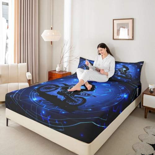 Castle Fairy Motorcycle Fitted Sheet Set with Pillowcases 1