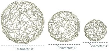 Deco 79 Set of 3 Silver Metal Geometric Sculptures