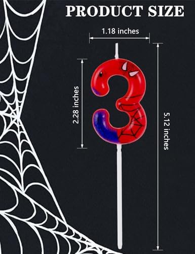 Gezan Spider Man Birthday Candles Number 3