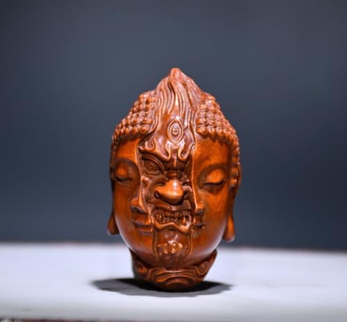 LimpaC Handmade Boxwood Buddha Statue Decor