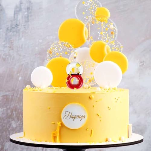 Cartoon Red White Number 8 Birthday Candle