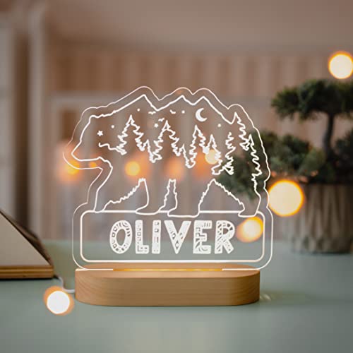 Personalized Acrylic Night Light with Name Baby Gift Toddler Decor