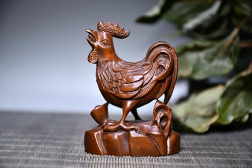 LimpaC Boxwood Zodiac Yuanbao Chicken Statue