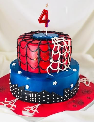 Gezan Spider Themed Birthday Candles Number 4