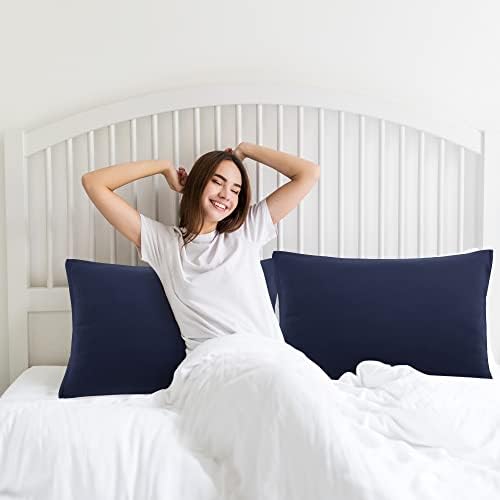 Uxcell Zipper Pillow Cases Soft 1800 Series Microfiber Navy