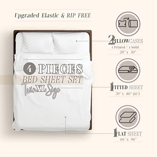 Elegant Comfort Holiday Printed 4-Piece Sheet Set